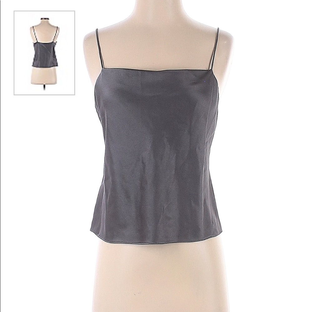 NWT Alice + Olivia silver silk tank